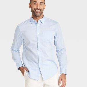 Goodfellow & Co Light Blue Button-Down Oxford Shirt for Men Xl